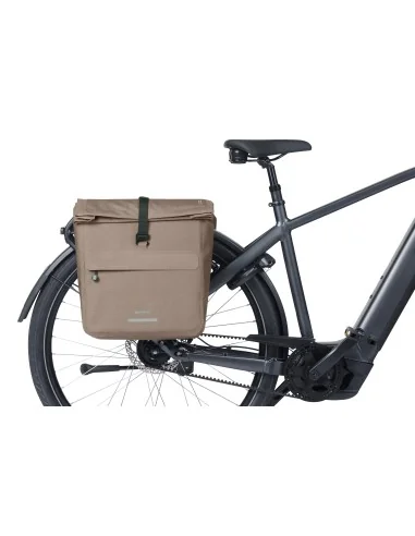 Dubbele fietstas Basil Urban Dry Neo, 46-52L - sage brown