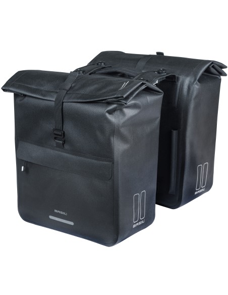 Dubbele fietstas Basil Urban Dry Neo MIK, 46-52L - zwart