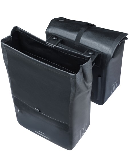 Dubbele fietstas Basil Urban Dry Neo MIK, 46-52L - zwart