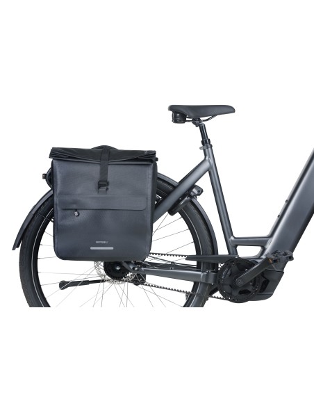 Dubbele fietstas Basil Urban Dry Neo MIK, 46-52L - zwart