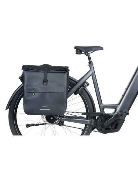 Dubbele fietstas Basil Urban Dry Neo MIK, 46-52L - zwart