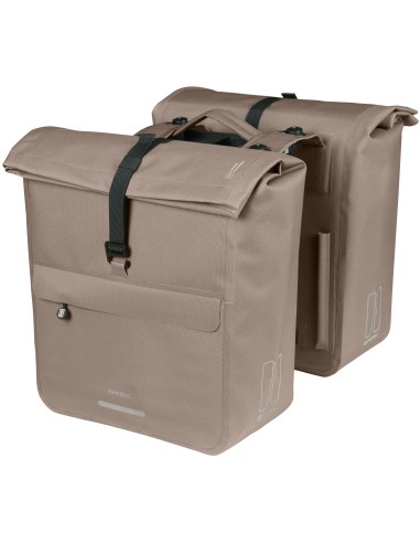 Dubbele fietstas Basil Urban Dry Neo MIK, 46-52L - sage brown