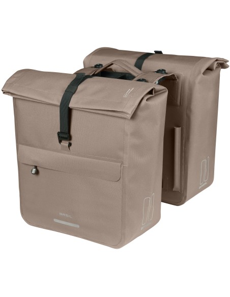 Dubbele fietstas Basil Urban Dry Neo MIK, 46-52L - sage brown
