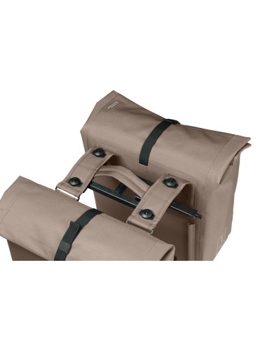Dubbele fietstas Basil Urban Dry Neo MIK, 46-52L - sage brown