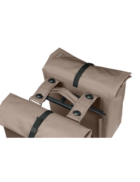 Dubbele fietstas Basil Urban Dry Neo MIK, 46-52L - sage brown
