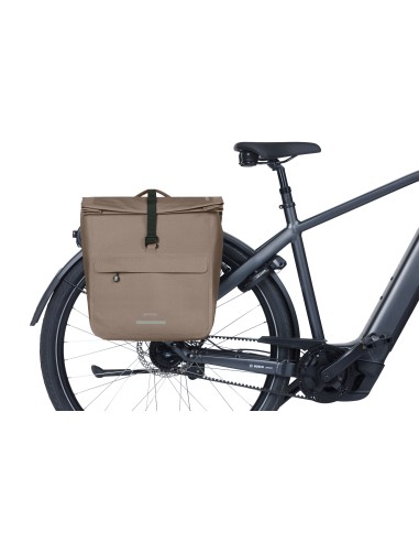 Dubbele fietstas Basil Urban Dry Neo MIK, 46-52L - sage brown