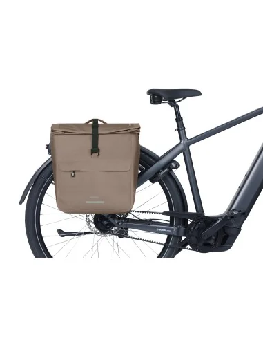 Dubbele fietstas Basil Urban Dry Neo MIK, 46-52L - sage brown