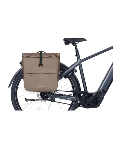 Dubbele fietstas Basil Urban Dry Neo MIK, 46-52L - sage brown