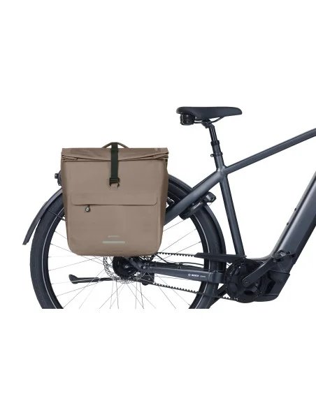 Dubbele fietstas Basil Urban Dry Neo MIK, 46-52L - sage brown