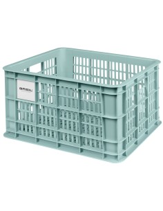 Fietskrat Basil S gerecycled kunststof, 17.5L - silver blue
