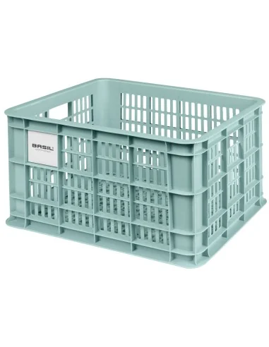 Fietskrat Basil S gerecycled kunststof, 17.5L - silver blue
