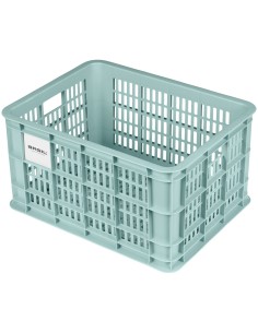 Fietskrat Basil M gerecycled kunststof, 29.5L - silver blue 2