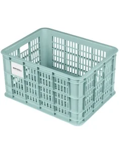 Fietskrat Basil M gerecycled kunststof, 29.5L - silver blue 2