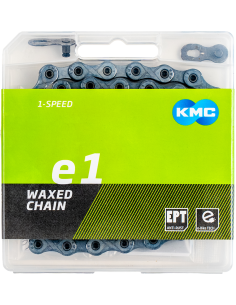 Fietsketting KMC E1 EPT Waxed - zilver 2