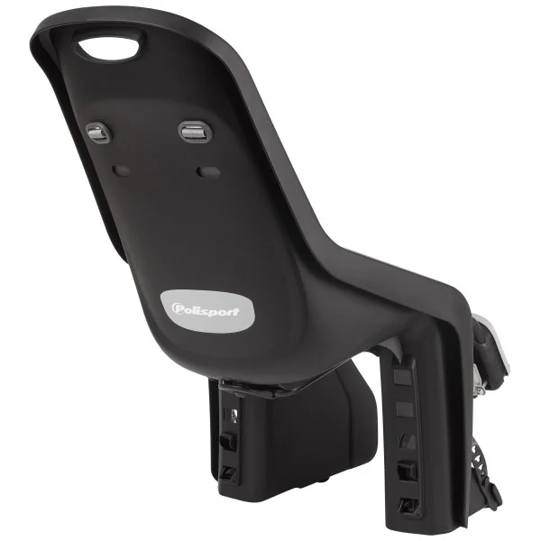 Kinderzitje achter Polisport Bubbly Maxi+ - zwart/donkergrijs - framemontage (FF)