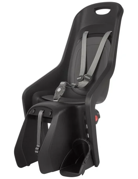 Kinderzitje achter Polisport Bubbly Maxi+ - zwart/donkergrijs - dragermontage (CFS)