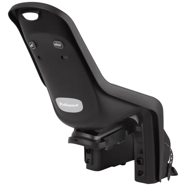 Kinderzitje achter Polisport Bubbly Maxi+ - zwart/donkergrijs - dragermontage (CFS)