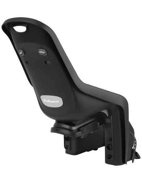 Kinderzitje achter Polisport Bubbly Maxi+ - zwart/donkergrijs - dragermontage (CFS)