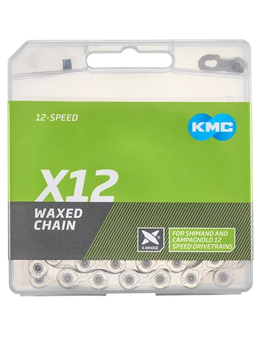 Fietsketting KMC X12 Waxed - zilver