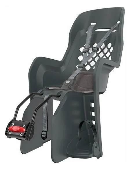 Kinderzitje achter Polisport Joy - donkergrijs - met framebevestiging (FF)