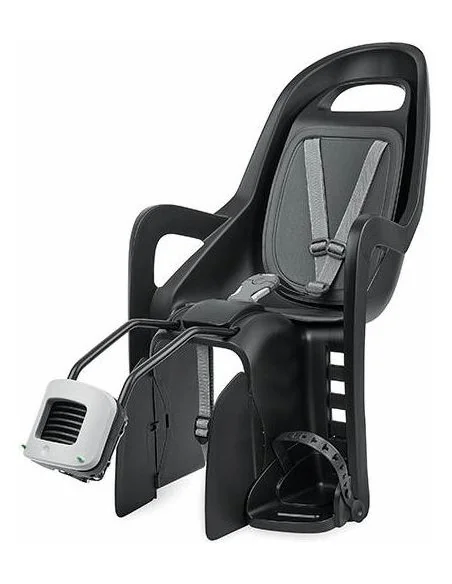 Kinderzitje achter Polisport Groovy Maxi - zwart/donkergrijs - met framebevestiging (FF)