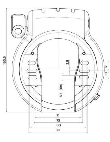 Ringslot Axa Defender Retractable met uitneembare sleutel - zwart