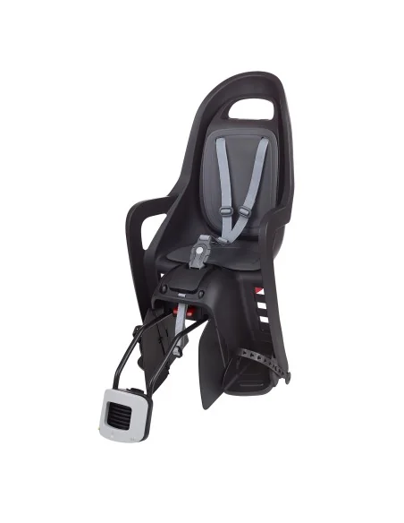 Kinderzitje achter Polisport Groovy Maxi - zwart/donkergrijs - met framebevestiging (FF)