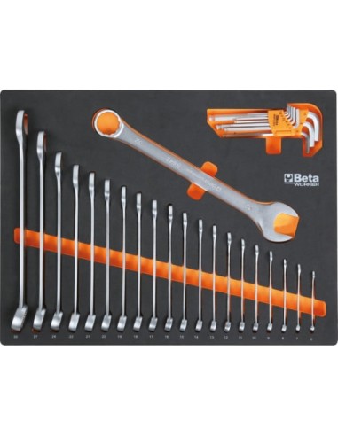 Werkplaatsinrichting Beta Tools C45PRO 2.0 X (RVS gecoat MDF werkblad) inclusief gratis 268-delige gereedschapsset