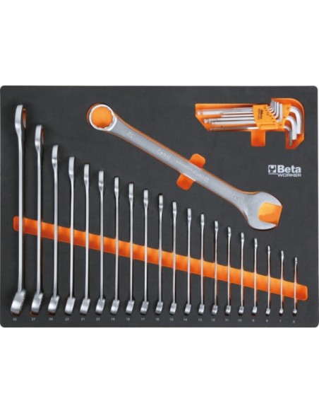 Werkplaatsinrichting Beta Tools C45PRO 2.0 X (RVS gecoat MDF werkblad) inclusief gratis 268-delige gereedschapsset