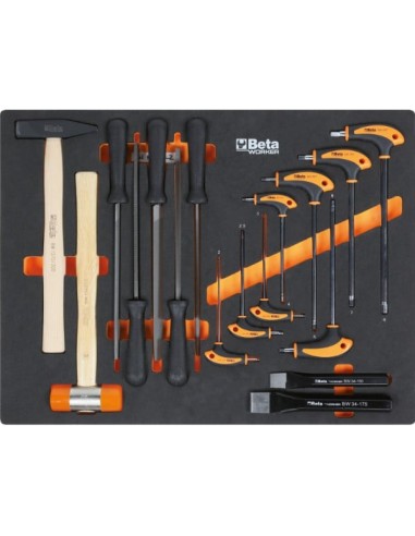 Werkplaatsinrichting Beta Tools C45PRO 2.0 X (RVS gecoat MDF werkblad) inclusief gratis 268-delige gereedschapsset