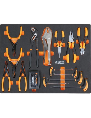 Werkplaatsinrichting Beta Tools C45PRO 2.0 X (RVS gecoat MDF werkblad) inclusief gratis 268-delige gereedschapsset