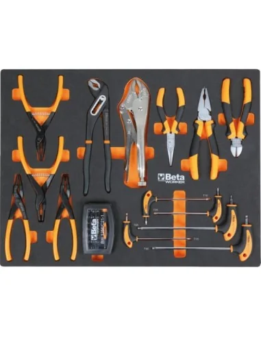 Werkplaatsinrichting Beta Tools C45PRO 2.0 X (RVS gecoat MDF werkblad) inclusief gratis 268-delige gereedschapsset