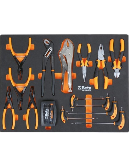 Werkplaatsinrichting Beta Tools C45PRO 2.0 X (RVS gecoat MDF werkblad) inclusief gratis 268-delige gereedschapsset
