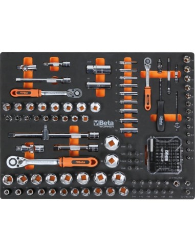 Werkplaatsinrichting Beta Tools C45PRO 2.0 X (RVS gecoat MDF werkblad) inclusief gratis 268-delige gereedschapsset