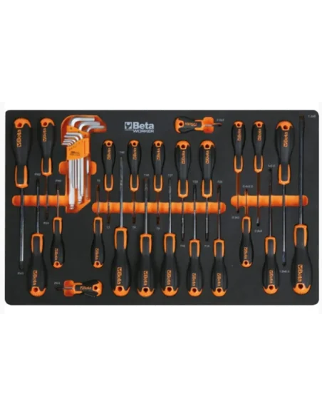 Gereedschapswagen (grijs) Beta Tools C24S met 7 laden en 240-delig assortiment gereedschappen