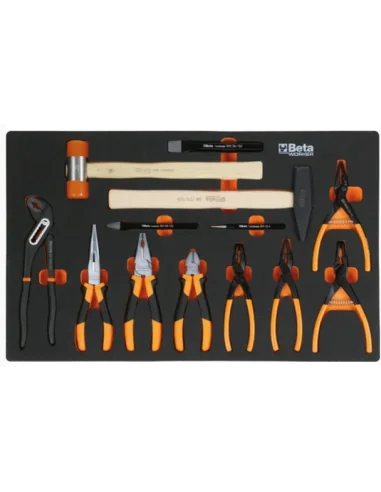 Gereedschapswagen (oranje) Beta Tools C24S met 7 laden en 240-delig assortiment gereedschappen