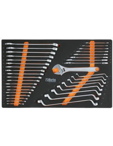 Gereedschapswagen (rood) Beta Tools C24S met 7 laden en 240-delig assortiment gereedschappen