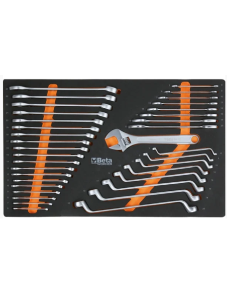Gereedschapswagen (rood) Beta Tools C24S met 7 laden en 240-delig assortiment gereedschappen