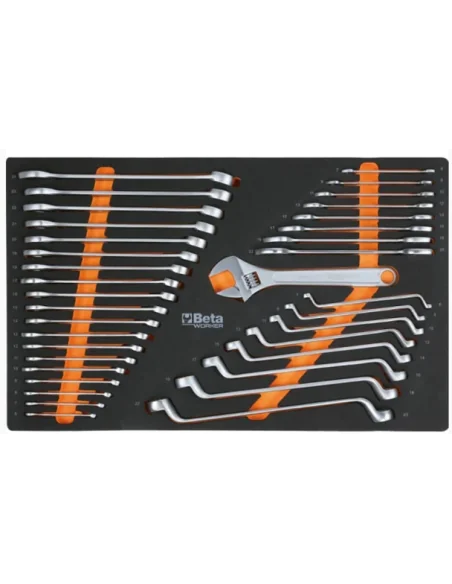 Gereedschapswagen (rood) Beta Tools C24S met 7 laden en 240-delig assortiment gereedschappen