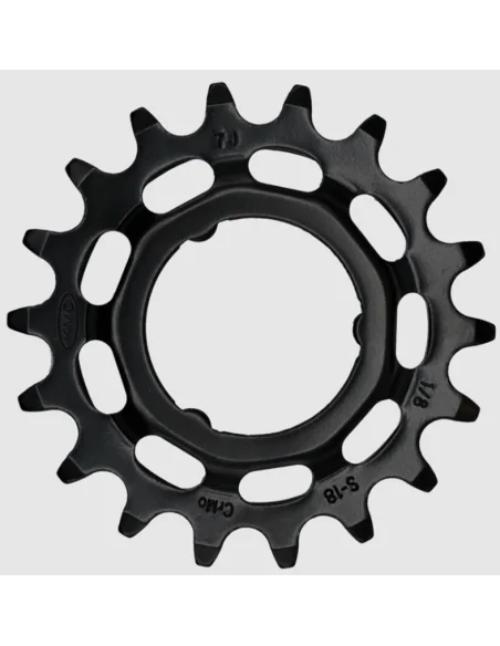 Tandwiel KMC Voor Shimano 18T O-MO Staal 1/8 inch - Zwart