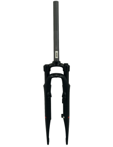 Verende voorvork 28" draad met 1-1/8" vorkbuis Zoom 730 AMS - Velgrem / IS disc / rollerbrake - mat zwart - QR