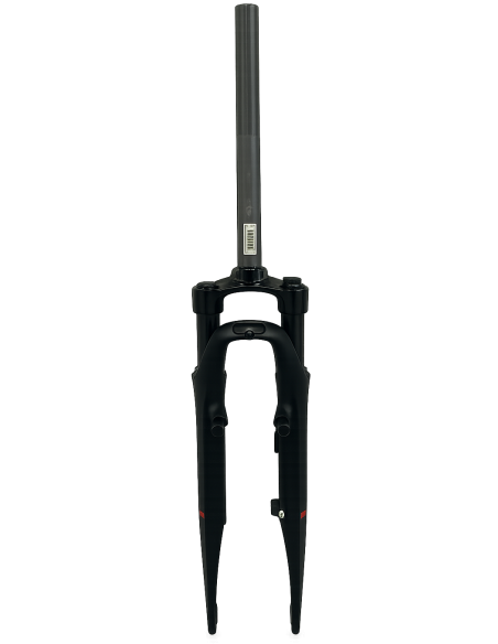 Verende voorvork 28" draad met 1-1/8" vorkbuis Zoom 730 AMS - Velgrem / IS disc / rollerbrake - mat zwart - QR