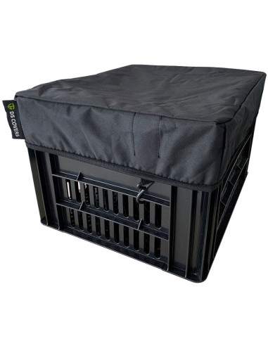 Fietskrathoes DS Covers Crate L voor kratten t/m 40 x 50 cm - zwart