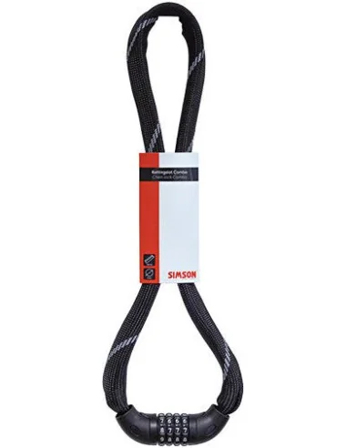 Kettingslot met cijfercode Simson Combo - zwart - 100 cm