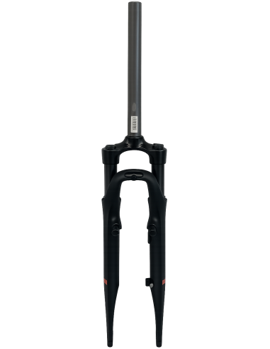 Verende voorvork 28" ahead met 1-1/8" vorkbuis Zoom 730 AMS - Velgrem / IS disc / rollerbrake - mat zwart - QR