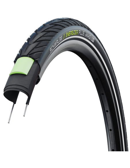 Buitenband Schwalbe Energizer Plus GreenGuard 28 x 2.15" / 55-622 mm - zwart met reflectie