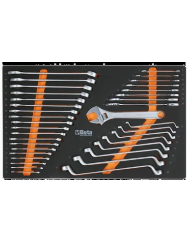 Gereedschapswagen (oranje) Beta Tools C24S met 7 laden en 240-delig assortiment gereedschappen