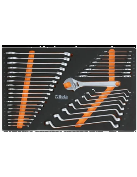 Gereedschapswagen (oranje) Beta Tools C24S met 7 laden en 240-delig assortiment gereedschappen