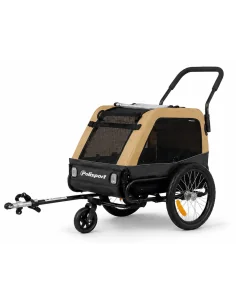 Huisdierentrailer Polisport - M - tot 23 kg - camel/zwart