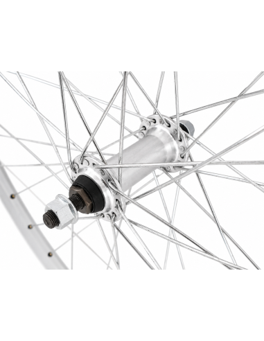 Voorwiel 28 inch ZAC 2000 - aluminium naaf - zilver